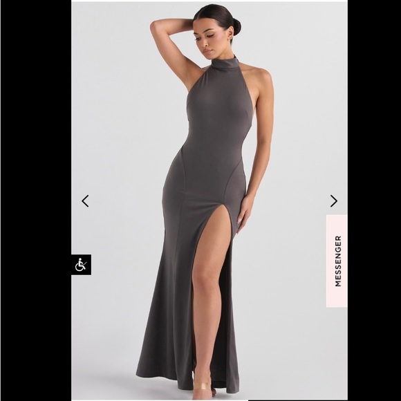 House of CB Juliette shadow halter gown - Picture 3 of 10